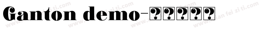 Ganton demo字体转换